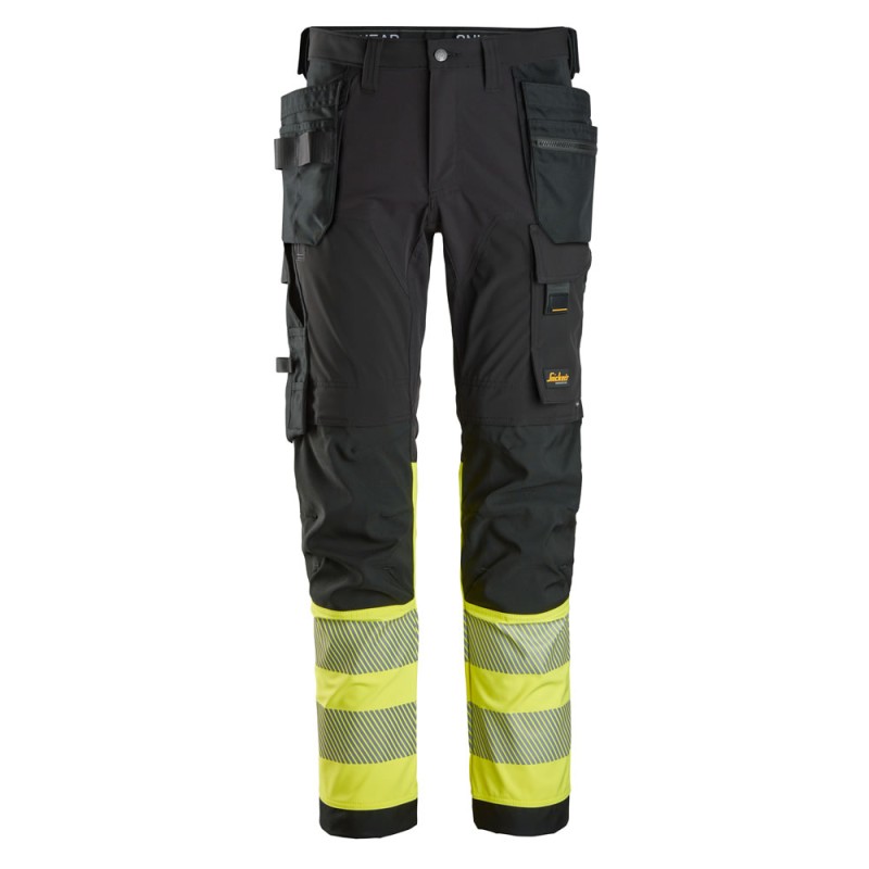 Snickers 6231 Hi Vis Stretch Trousers Holster Pockets