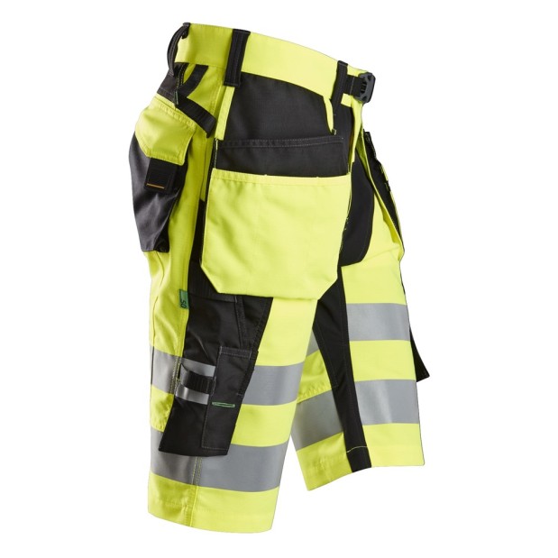 Snickers 6933 FlexiWork Hi-Vis Shorts Holster Pockets