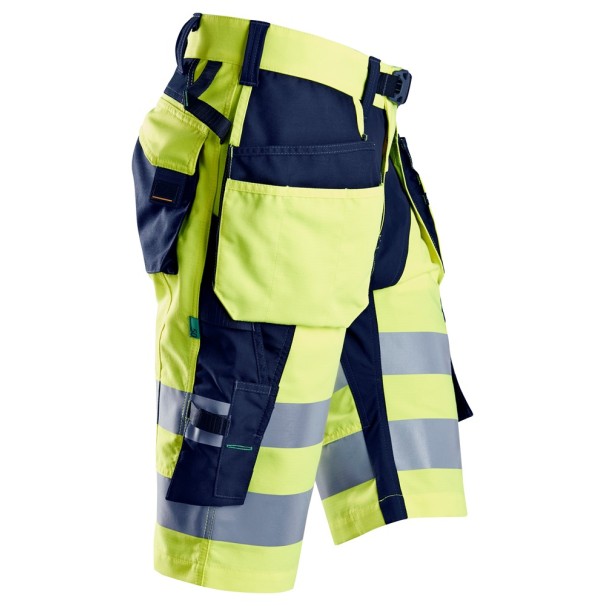 Snickers 6933 FlexiWork Hi-Vis Shorts Holster Pockets