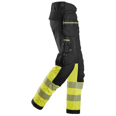 Snickers 6934 Hi-Vis Class 1 Stretch Work Trousers Holster Pockets
