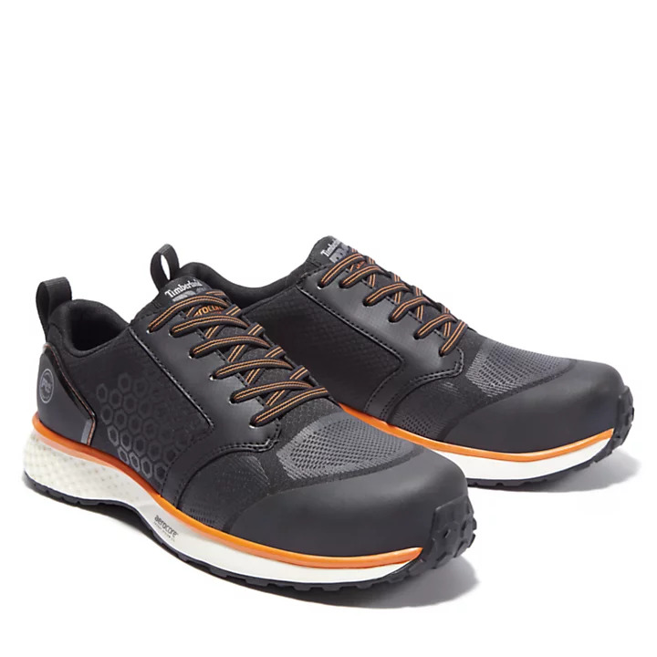 Timberland Pro Reaxion Black/Orange Safety Trainers Last Few Left
