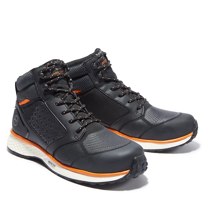 Timberland Pro Reaxion Mid 2.0 Hiker Black/Orange ESD Safety Boots S3