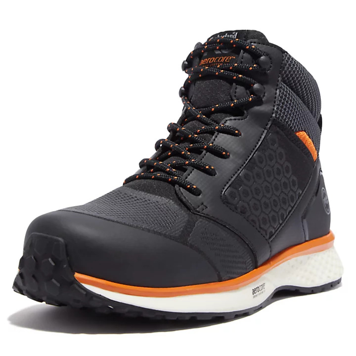 Timberland Pro Reaxion Mid 2.0 Hiker Black/Orange ESD Safety Boots S3
