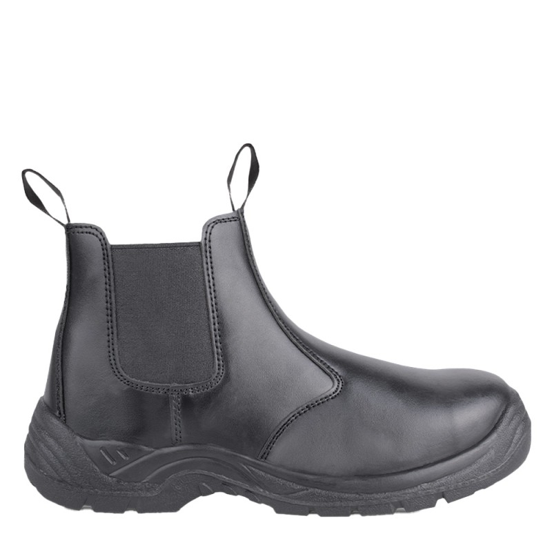 Titan Dealer Boots Black Safety Boots Steel Toe Caps Chelsea Boots