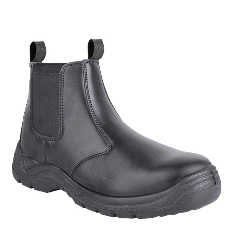 Titan Dealer Boots Black Safety Boots Steel Toe Caps Chelsea Boots