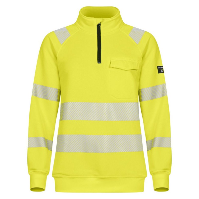 Tranemo Hi-Vis 438426 Ladies Half Zip Sweatshirt