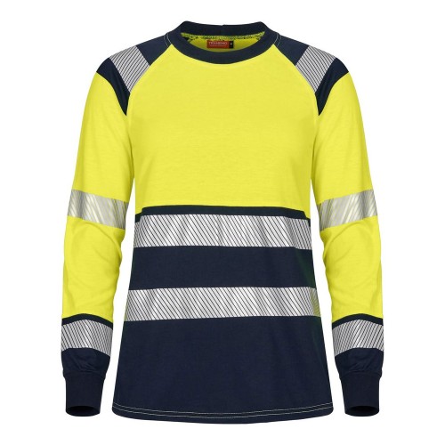 Tranemo Hi-Vis 508989 Flame Retardant Ladies Long Sleeve T-Shirt