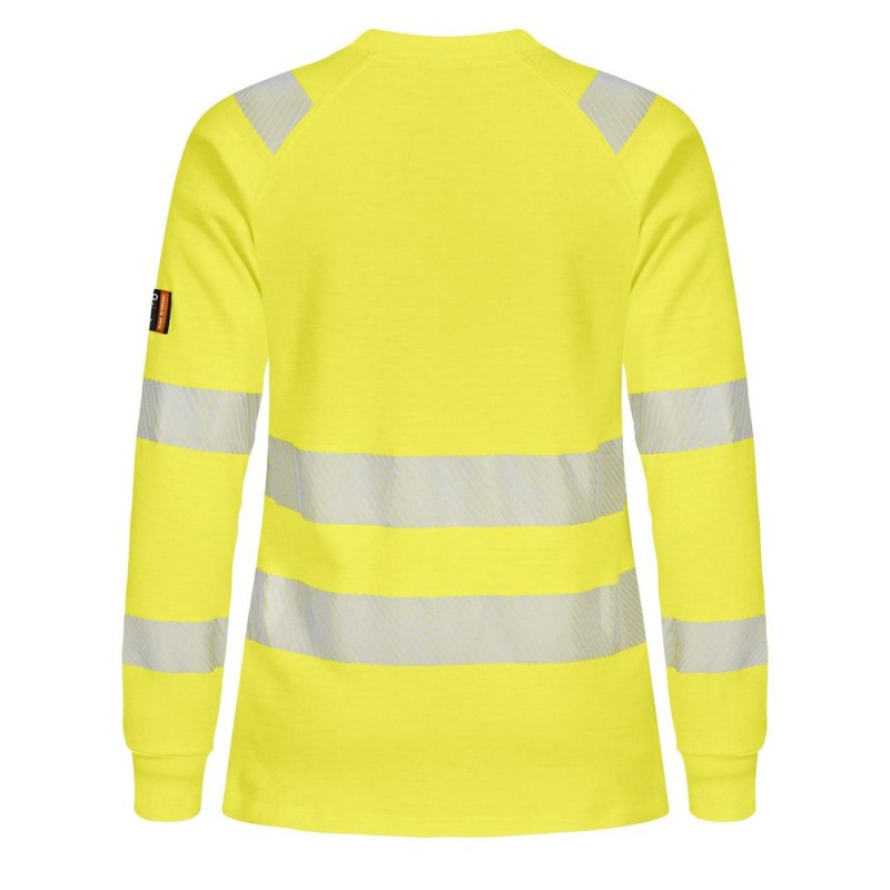Tranemo Hi-Vis 509486 Flame Retardant Ladies Long Sleeve T-Shirt