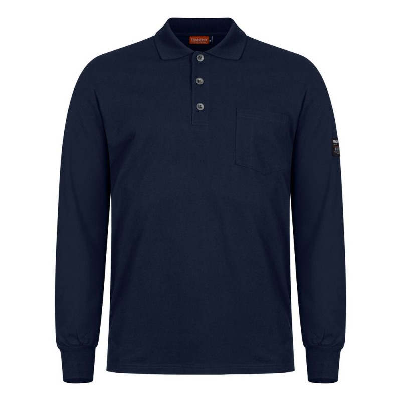 Tranemo Flame Retardant 594589 Long Sleeve Polo Shirt