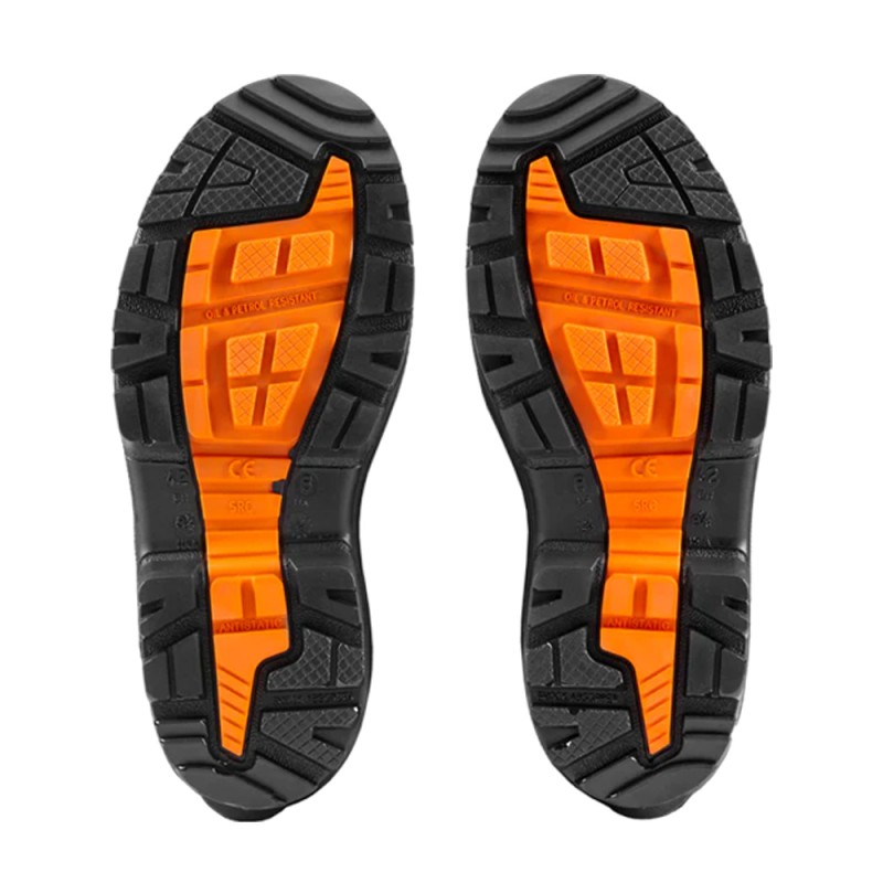 V12 V2110 Groundworker Black / Orange Safety Wellingtons