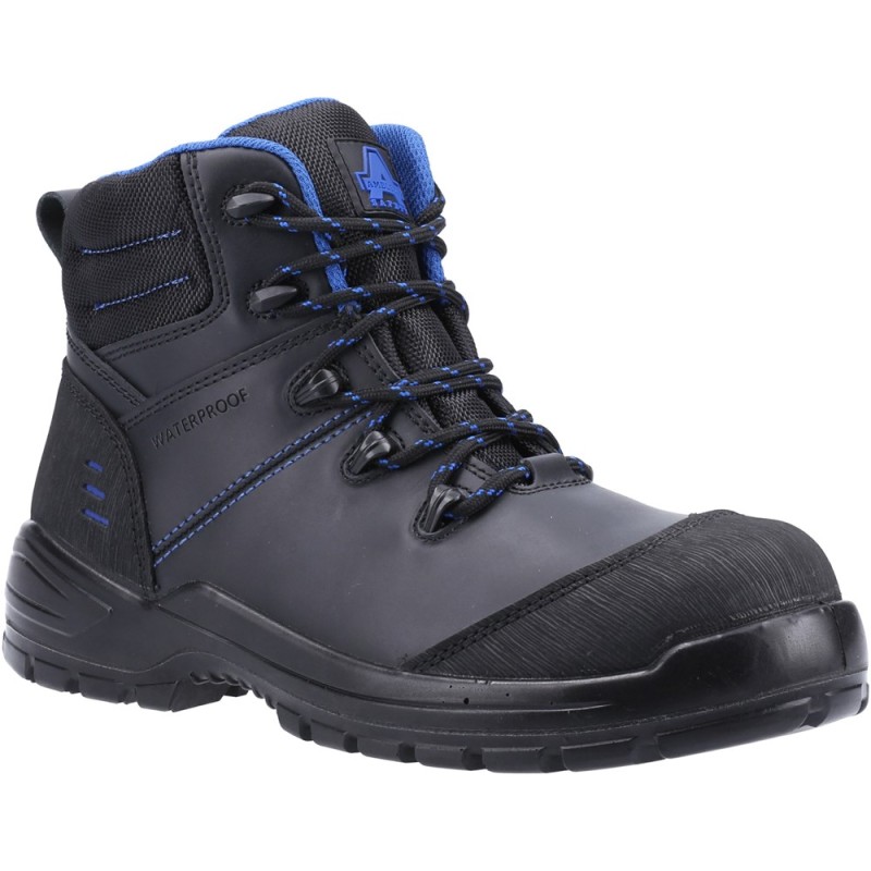 Amblers AS308C Waterproof Safety Boots Black Metal Free