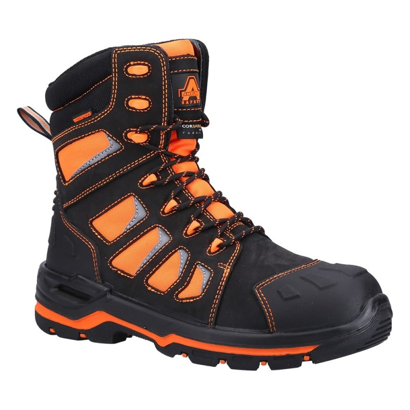 Amblers AS972C Beacon Safety Boots Orange  Hi Leg Metal Free