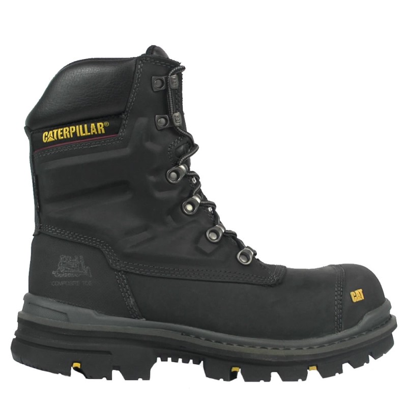 CAT Premier Waterproof Safety Boots Side Zip S3 Black
