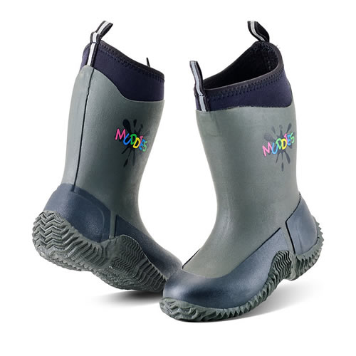 Grubs Muddies Icicle 5.0 Charcoal Kids Wellington Boots