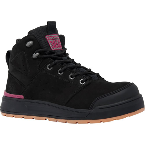 Hard Yakka 3056 PR Side Zip Womens Safety Boots Black Metal Free