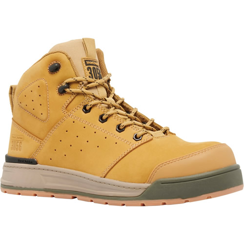 Hard Yakka 3056 PR 130MM Side Zip Wheat Safety Boots Metal Free