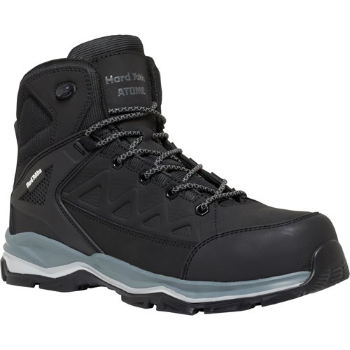 Hard Yakka Atomic PR Hybrid Side Zip Black Safety Boots Metal Free