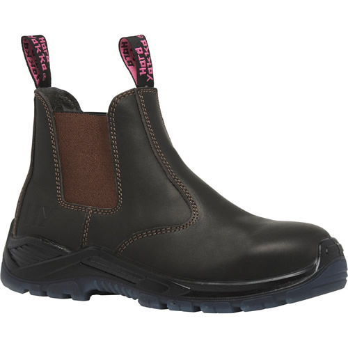 Hard Yakka Banjo Womens Dealer Boots Brown Steel Toe Cap