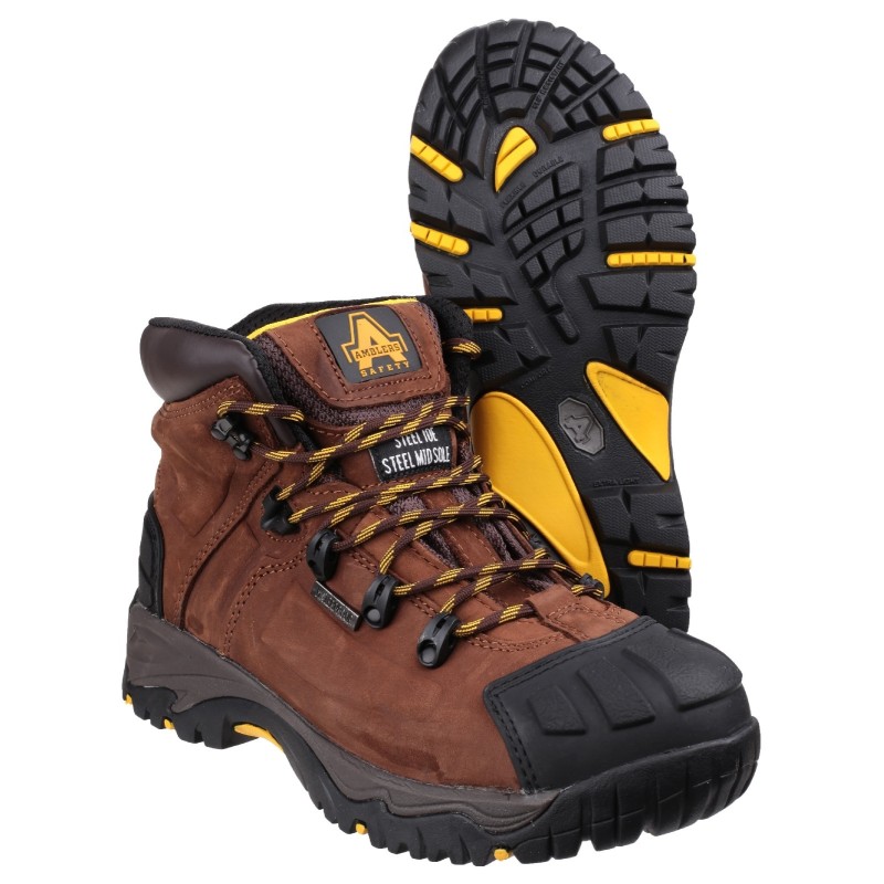 Amblers FS39 Waterproof Safety Boots Brown