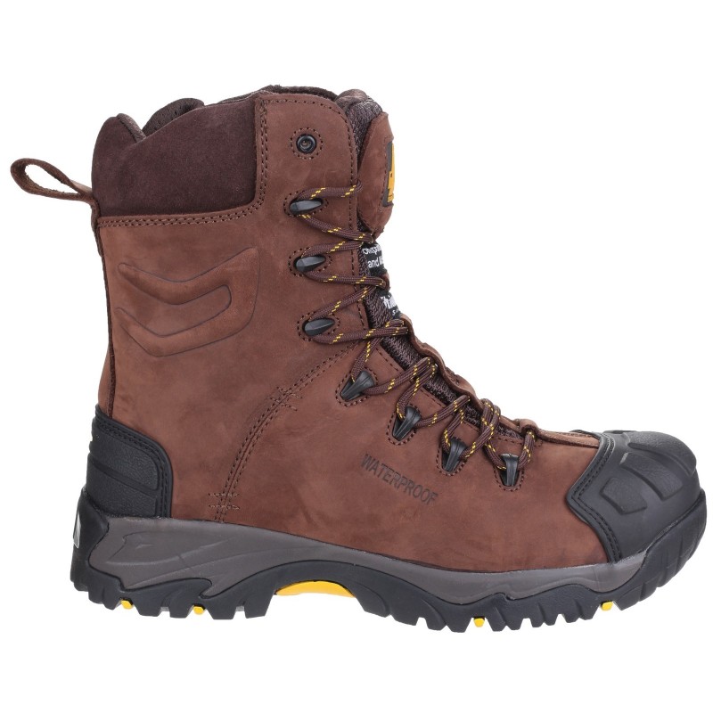 Amblers AS995 Waterproof Safety Boots Hi Leg Side Zip