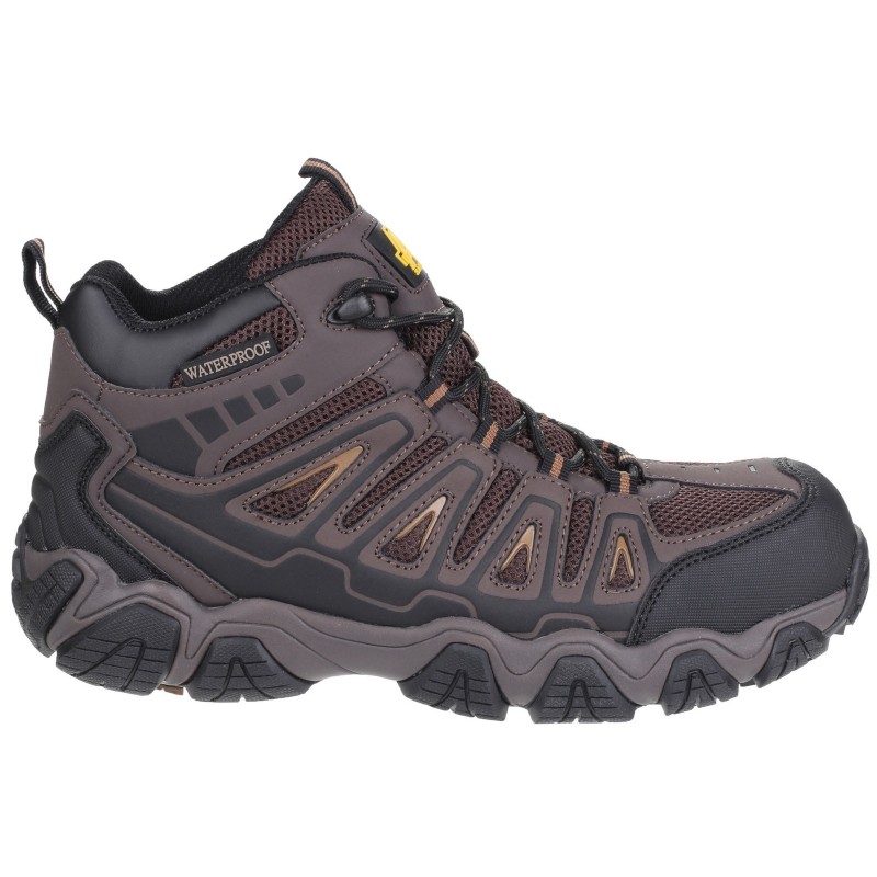 Amblers AS801 Waterproof Safety Boots Brown