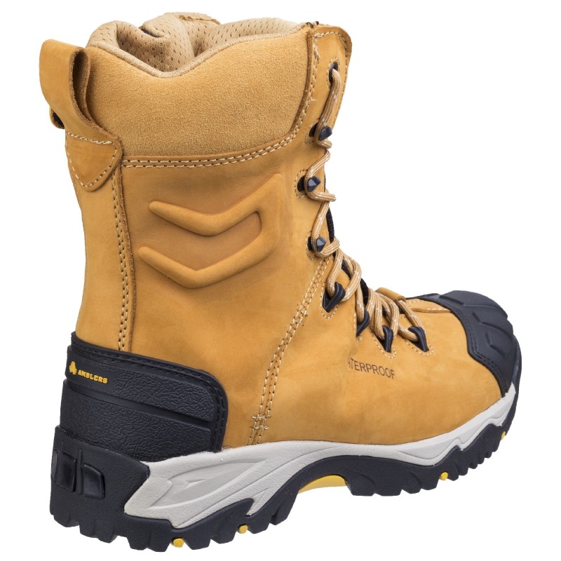 Amblers FS998 Waterproof Safety Boots Side Zip Hi Leg Honey