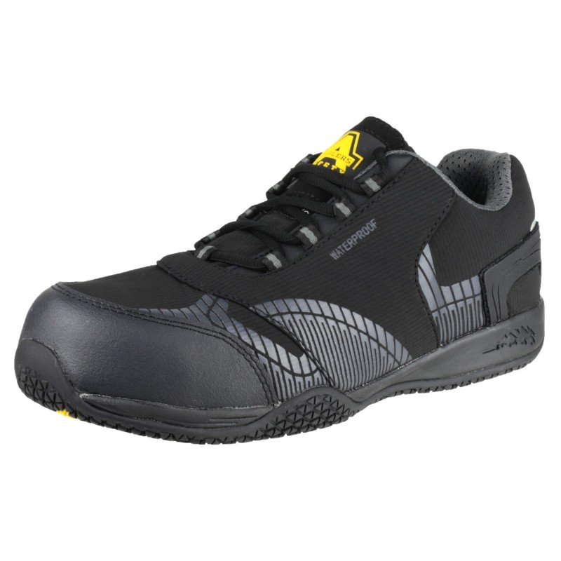 Amblers FS29C Black Safety Trainers Metal Free