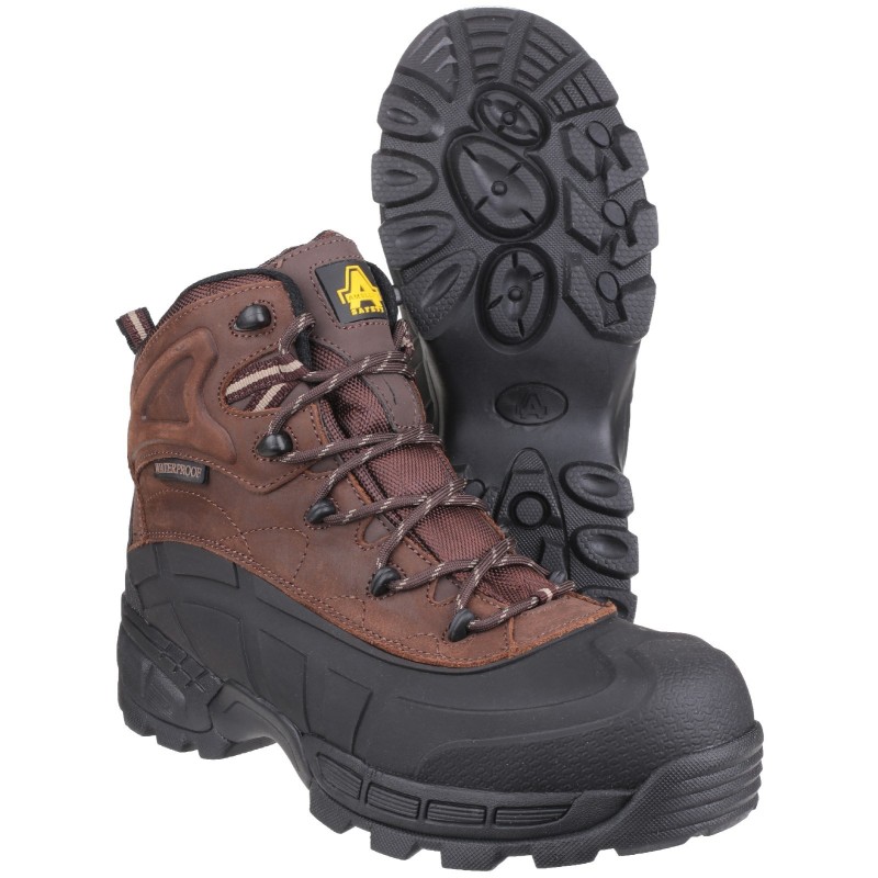 Amblers FS430 Orca Brown Safety Boots Waterproof Metal Free