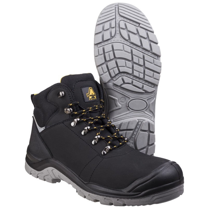 Amblers AS252 Delamere Black Leather Safety Boots