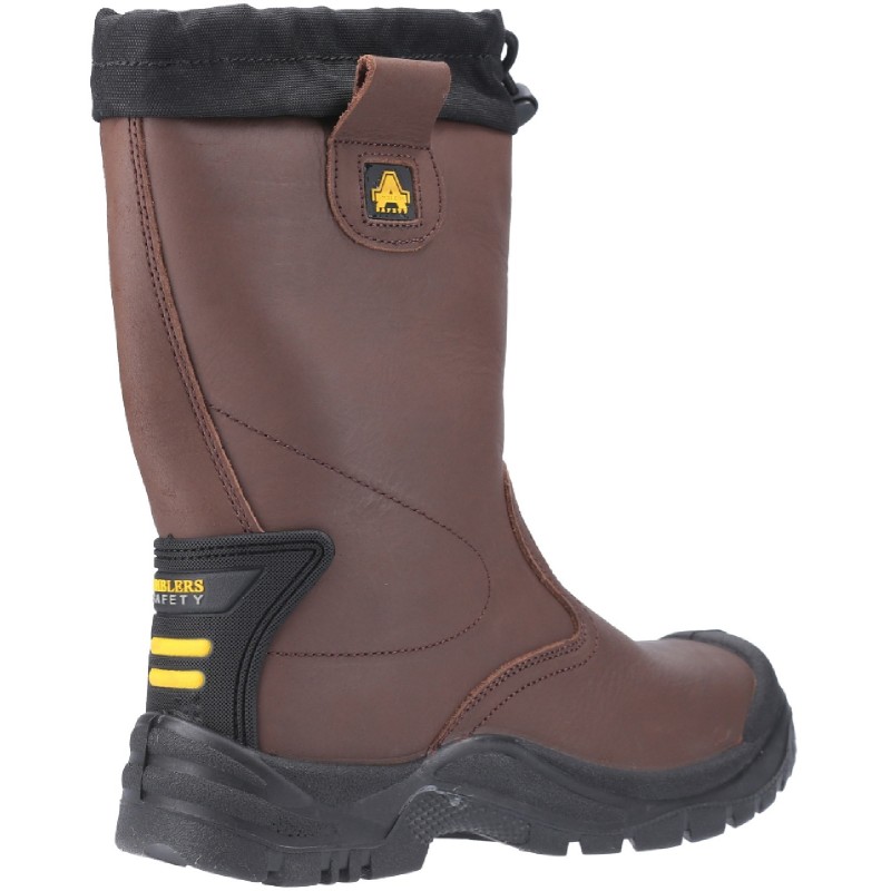 Amblers FS245 Brown Pull On Safety Rigger Boots